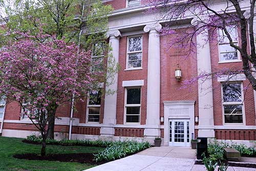 Photo of Grissom Hall in spring